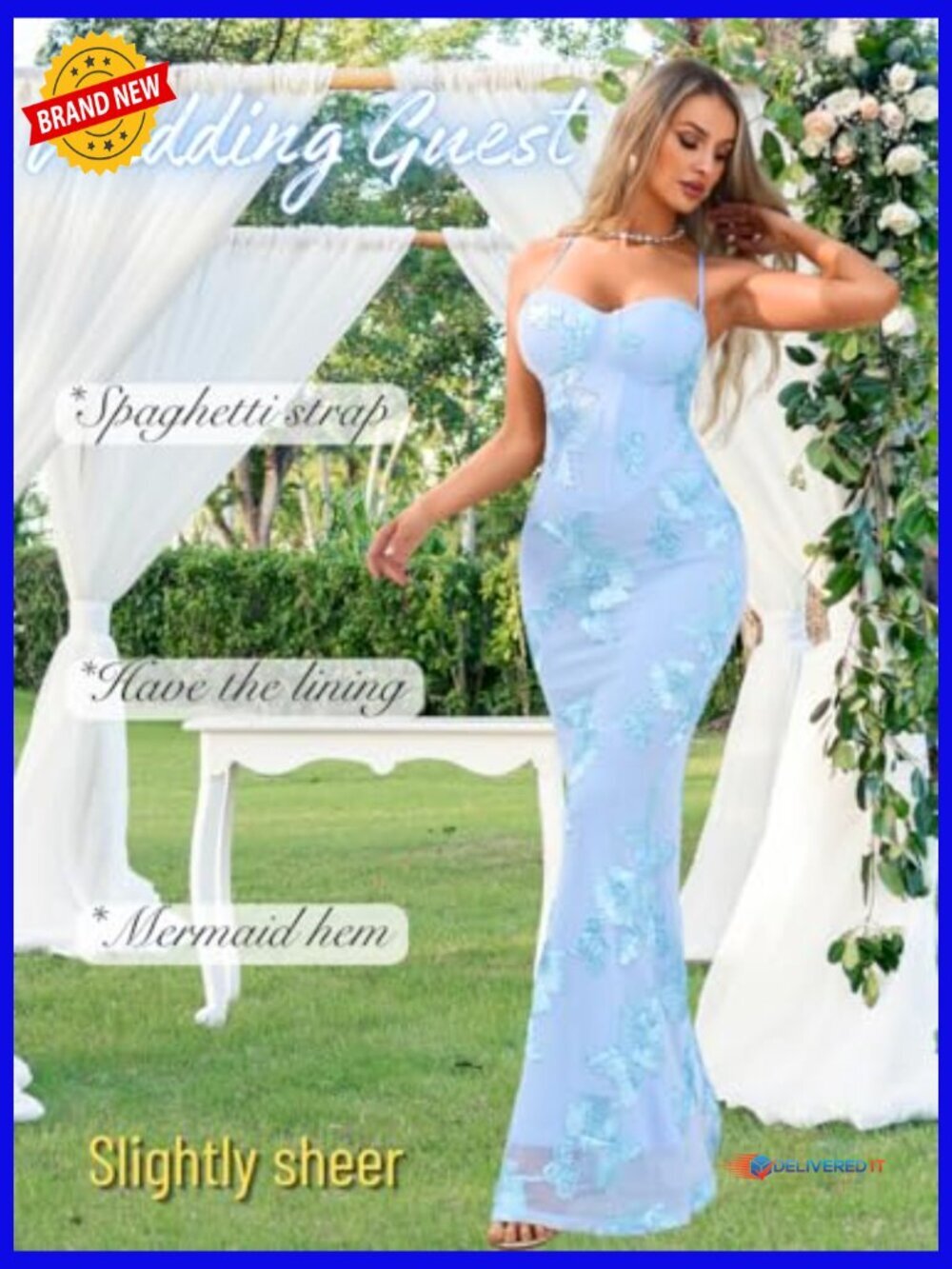 Floor Length Formal Floral Mermaid Dress Backless Corset Evening Gown - Picture 5 of 7